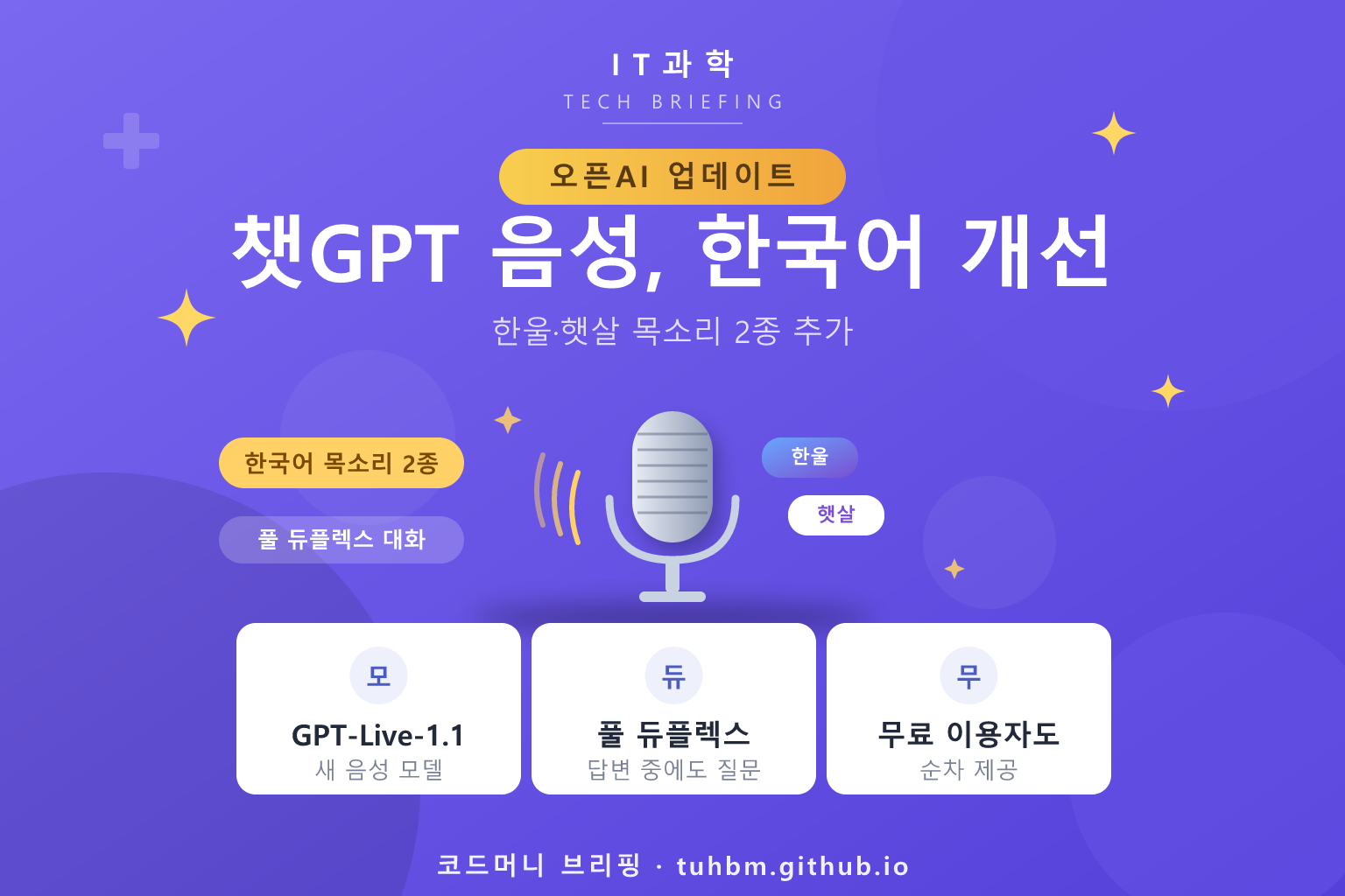 챗GPT 한국어 음성 업데이트를 나타낸 이미지