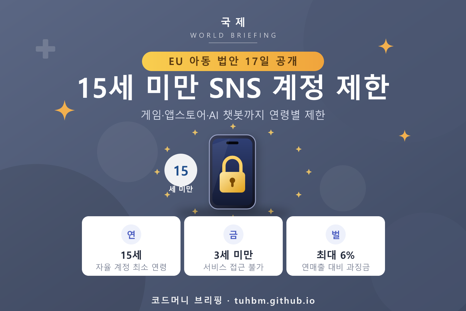 청소년의 스마트폰 이용 제한을 표현한 이미지