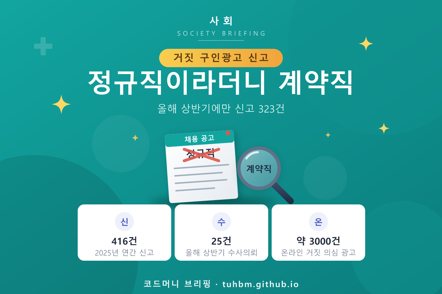 거짓 구인광고를 경고하는 이미지