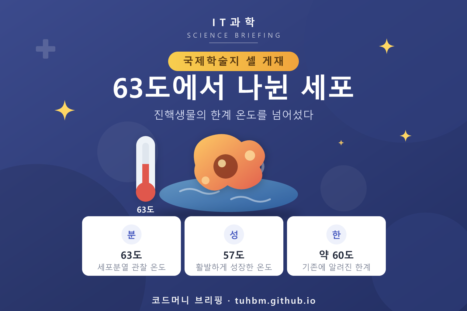 고온에서 사는 아메바를 표현한 이미지