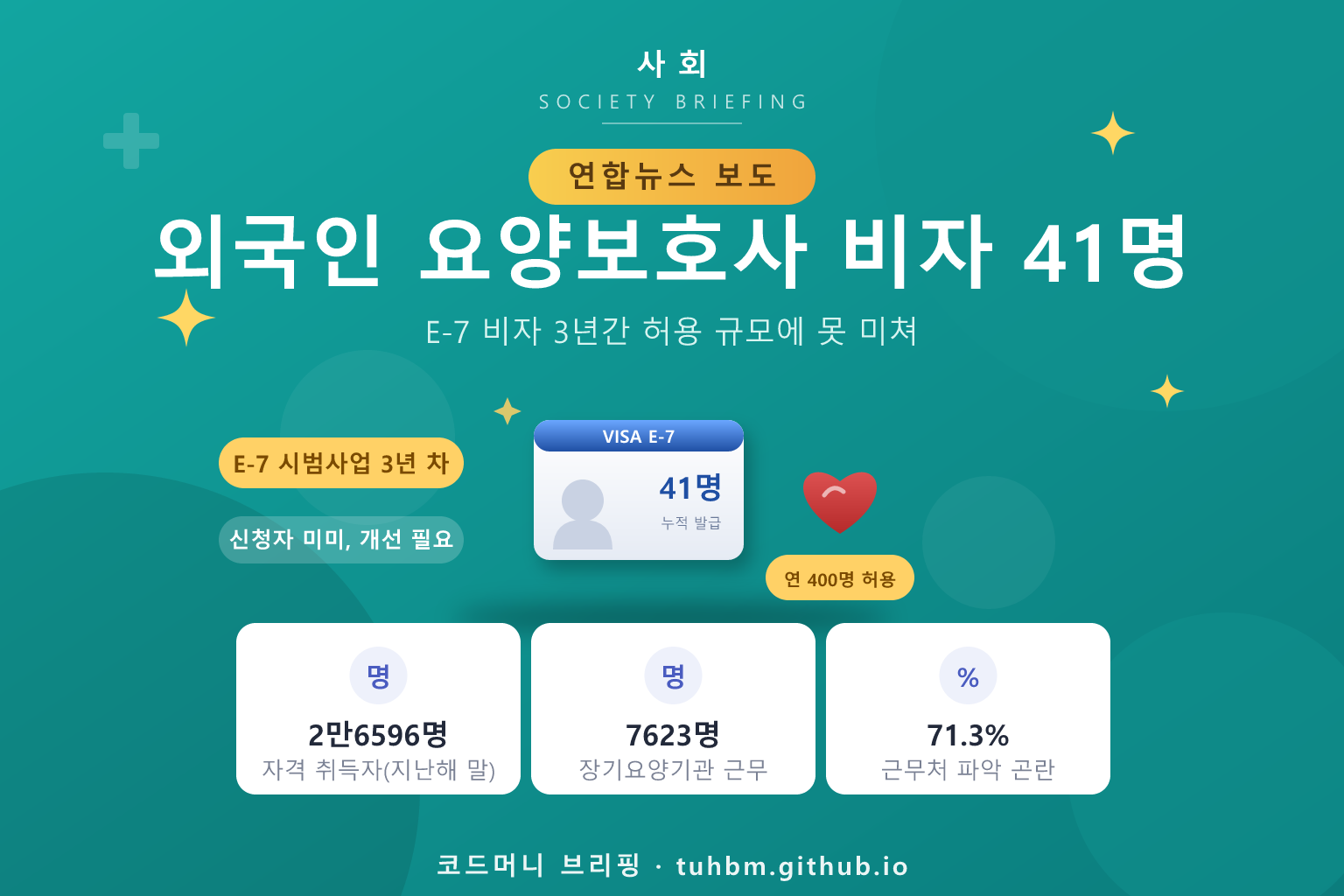 외국인 요양보호사 비자를 나타낸 이미지