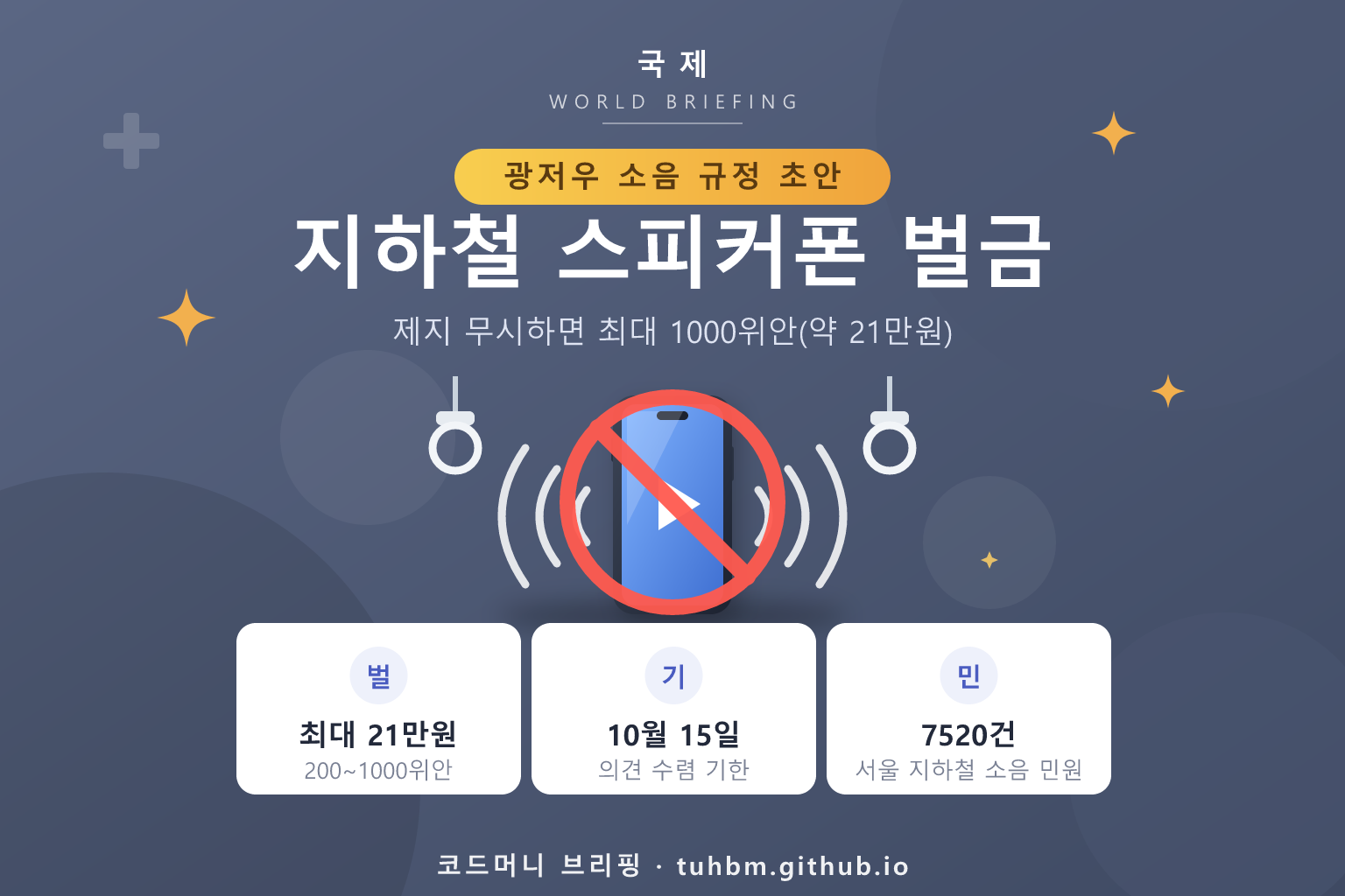지하철 안 스피커폰 소음을 금지하는 이미지