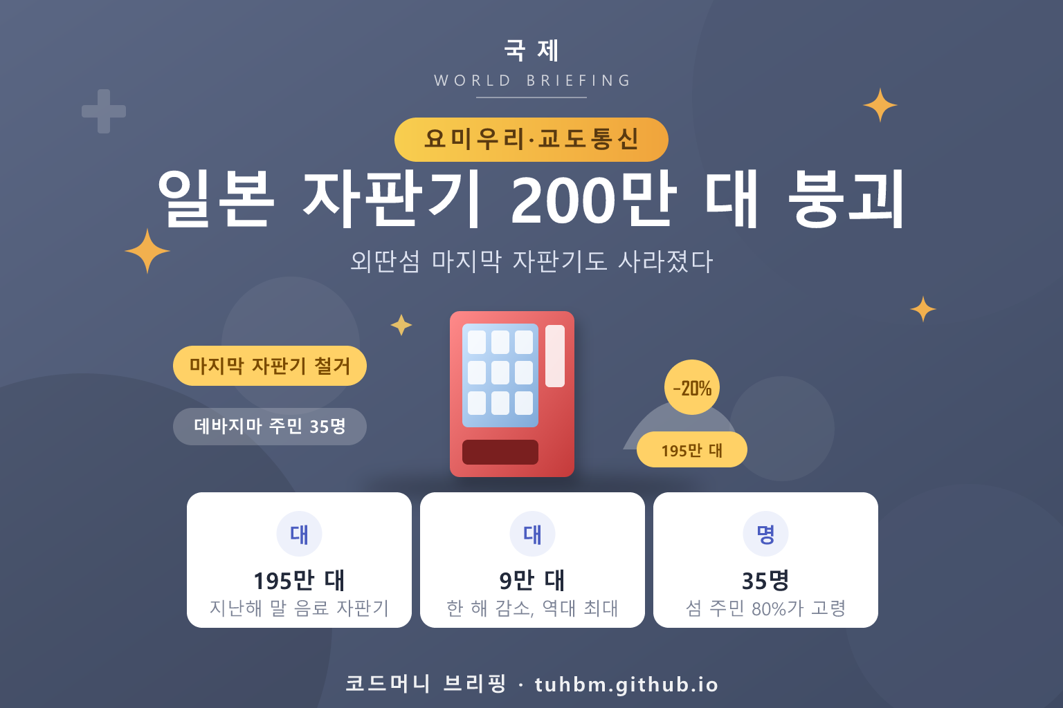 일본 자판기 감소를 나타낸 이미지
