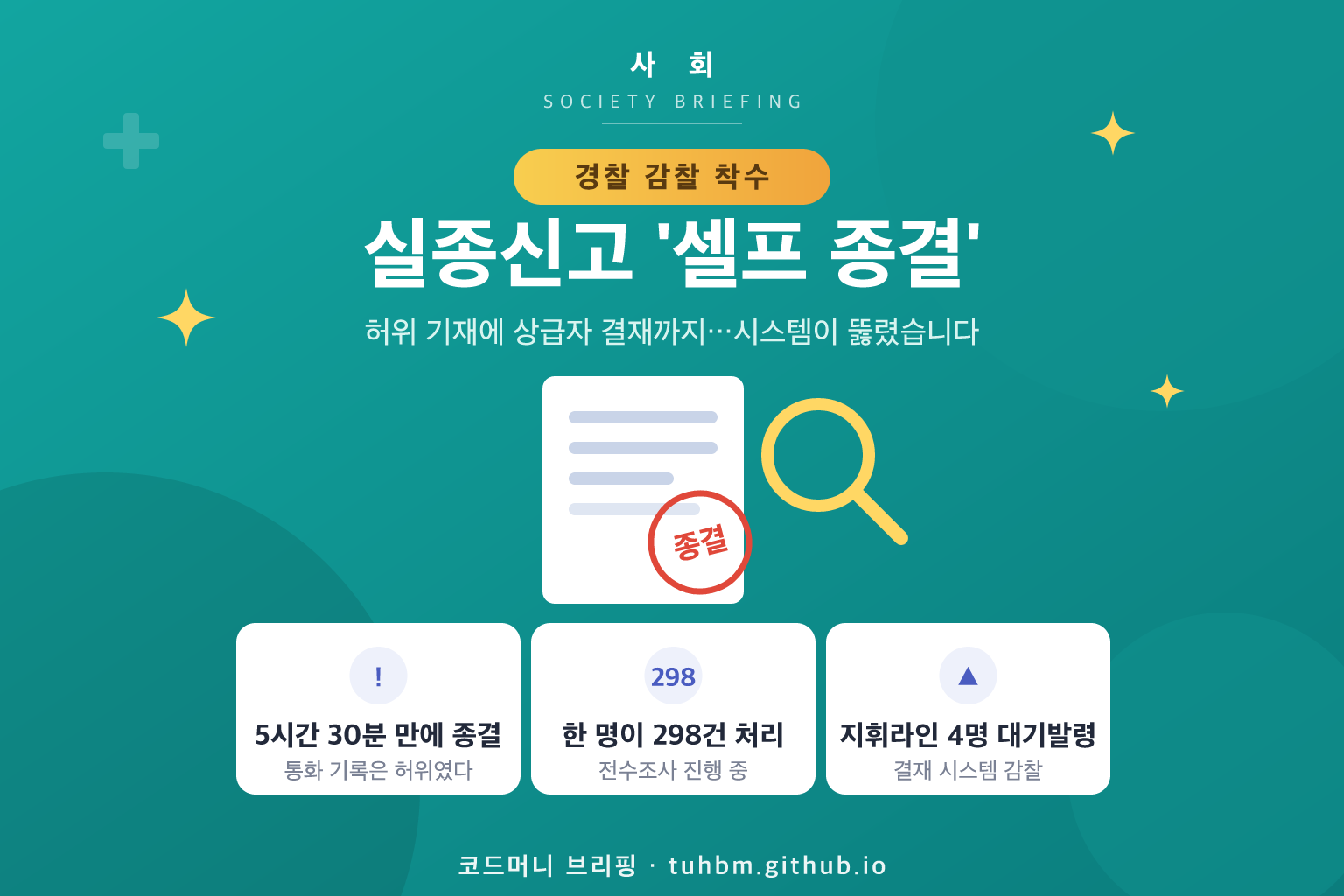 제주 실종사건 허위 종결