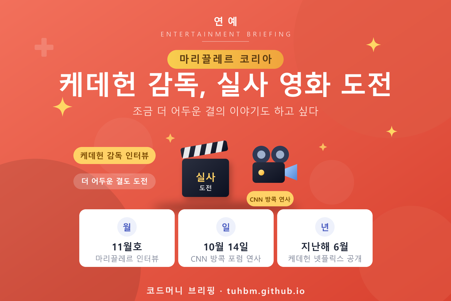 매기 강 감독 인터뷰를 나타낸 이미지