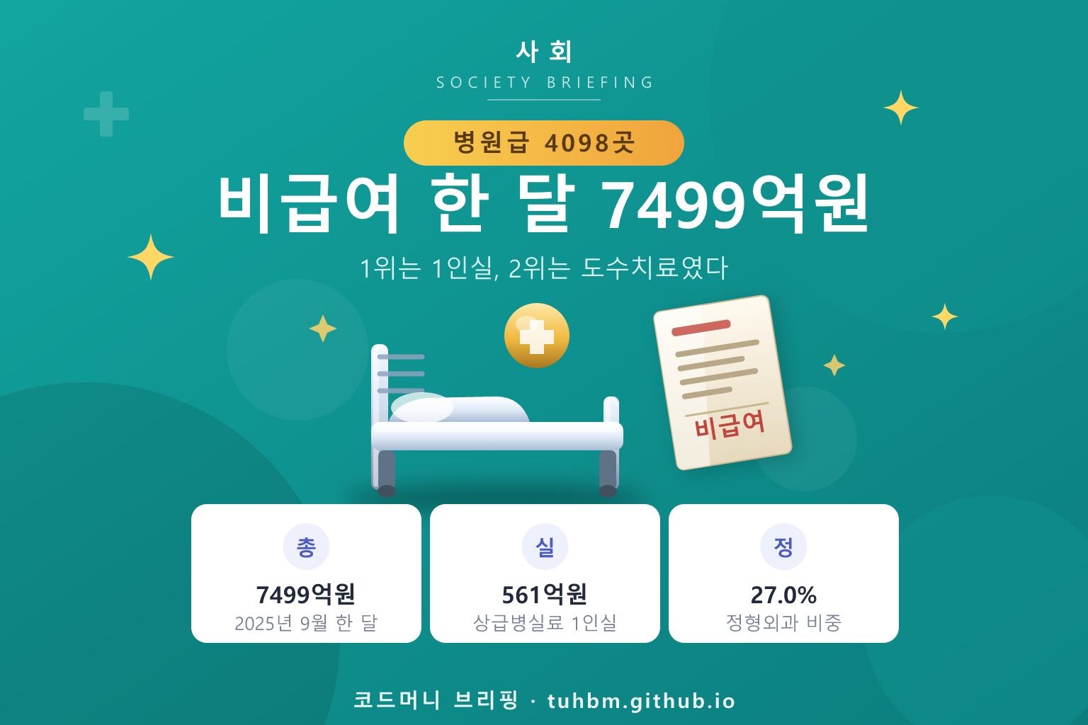 병원 비급여 진료비 구성을 나타낸 이미지