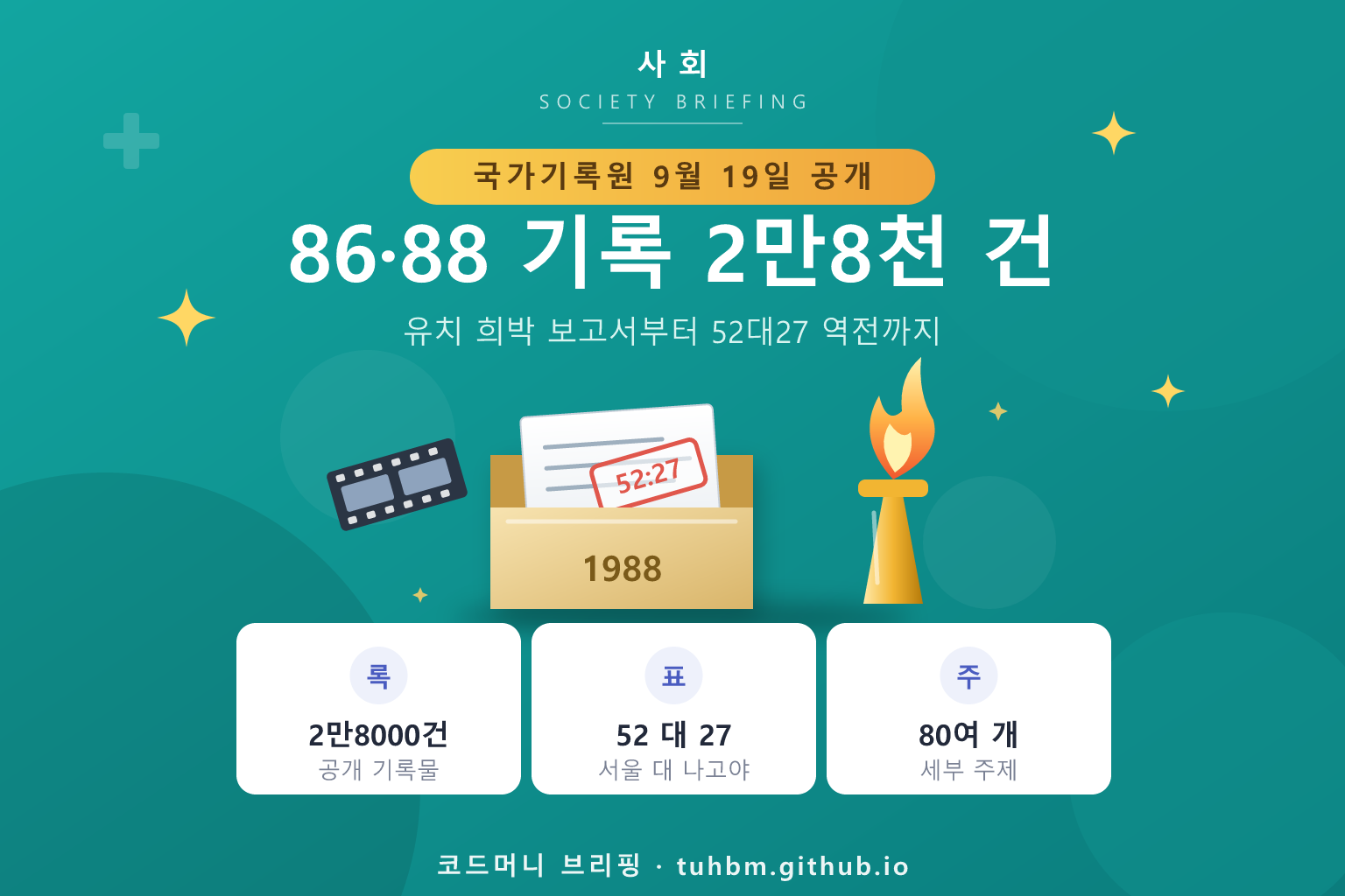 서울올림픽 기록물을 표현한 이미지
