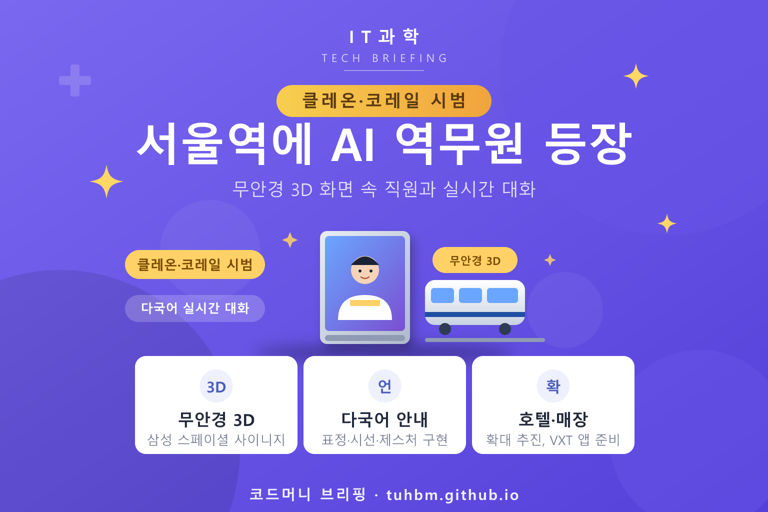서울역 AI 역무원 시범 서비스를 나타낸 이미지
