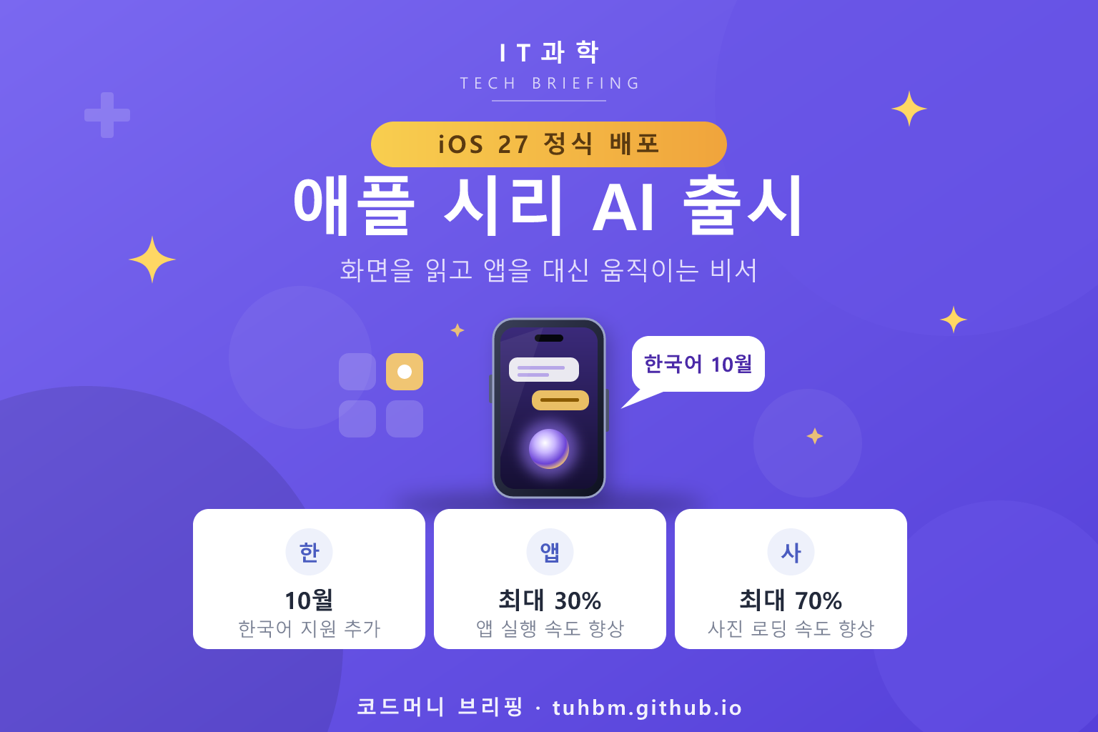 스마트폰 속 AI 비서를 표현한 이미지