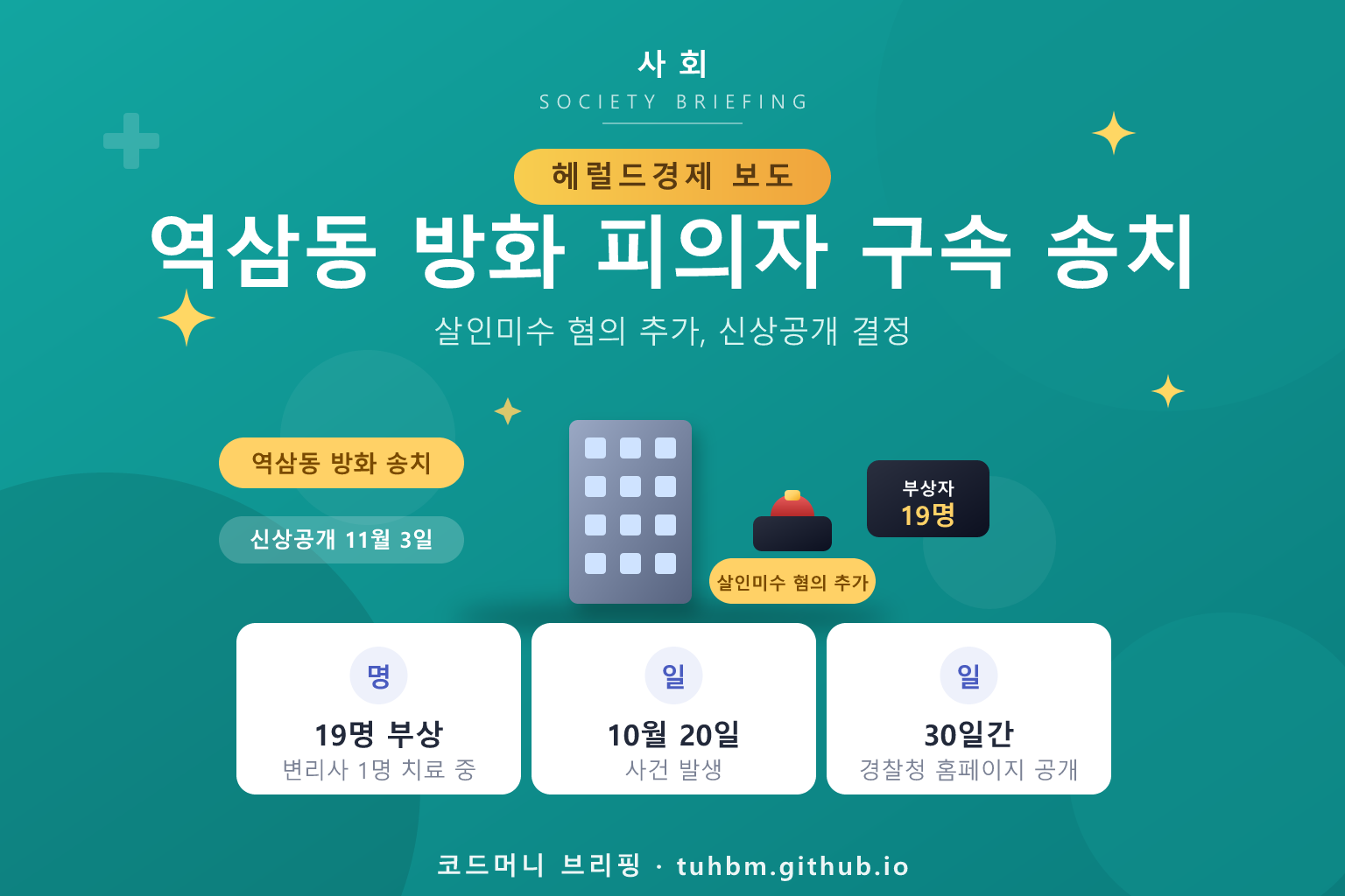 역삼동 방화 사건 송치를 나타낸 이미지